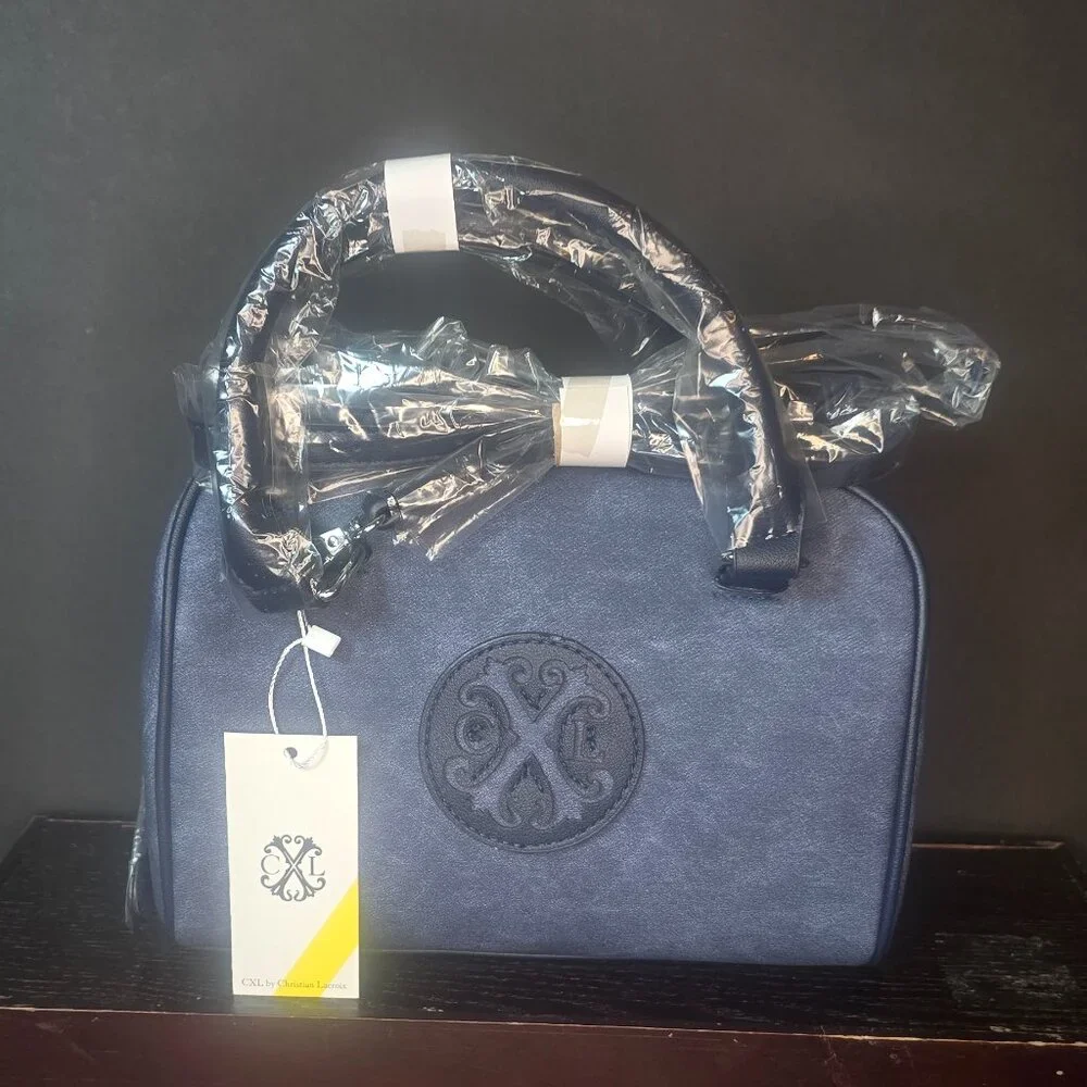NWT CXL by Christain LaCroix- Jasper PU Denim Satchel